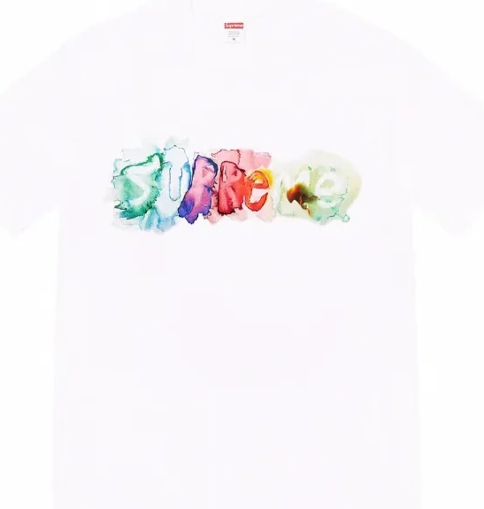 Ink L Color sleeved 23SS Black and Letter S TEE WATERCOLOR Watercolor XL Short T-shirt White M 0702